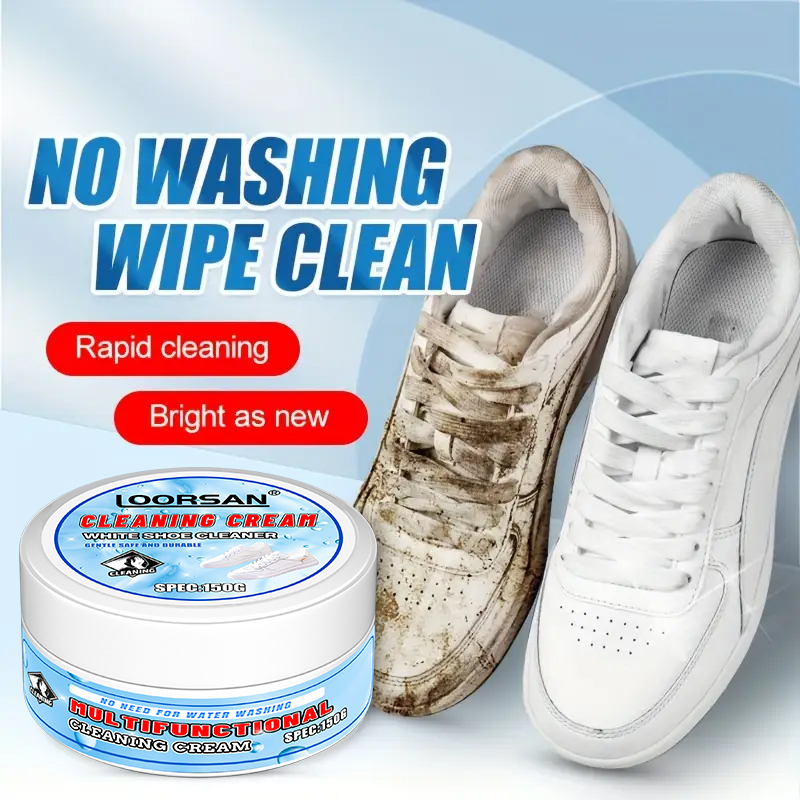 Sneaker Cleaner - LOORSAN Multifunctionele Witte Schoenschoonmaakcrème, Geen Wassen,