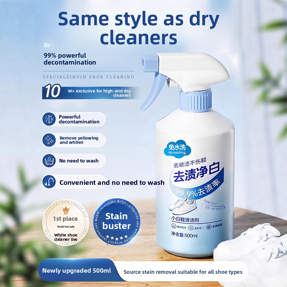 Sneaker Care Clean - 500ml witte schoenreiniger, geen reiniging nodig,