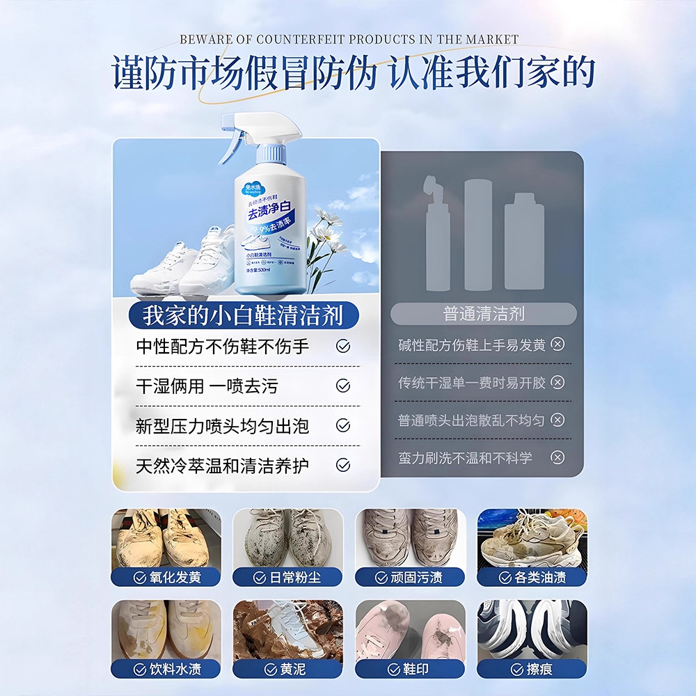 500ml witte schoenreiniger, ge - Sneaker Care Clean recensie en prijs